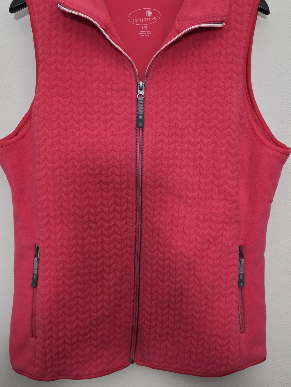 Tangerine Women's Hot Pink Quilted Zip Vest